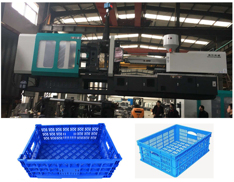 Colorful Industry Plastic Crate Making Machine Screw Type 10000KN Clamping Force