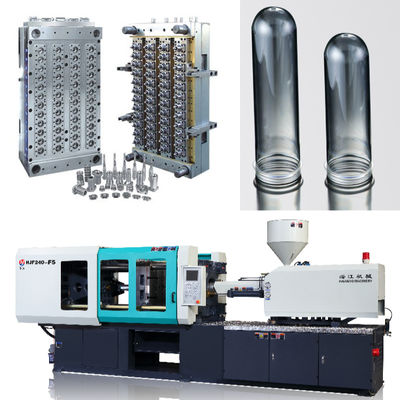 PLC PET Preform Injection Molding Machine 50 - 100mm Nozzle Stroke 2 - 4 Ton Ejector Force